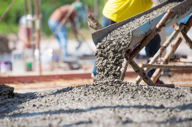 Travaux de béton et chantier de rénovation